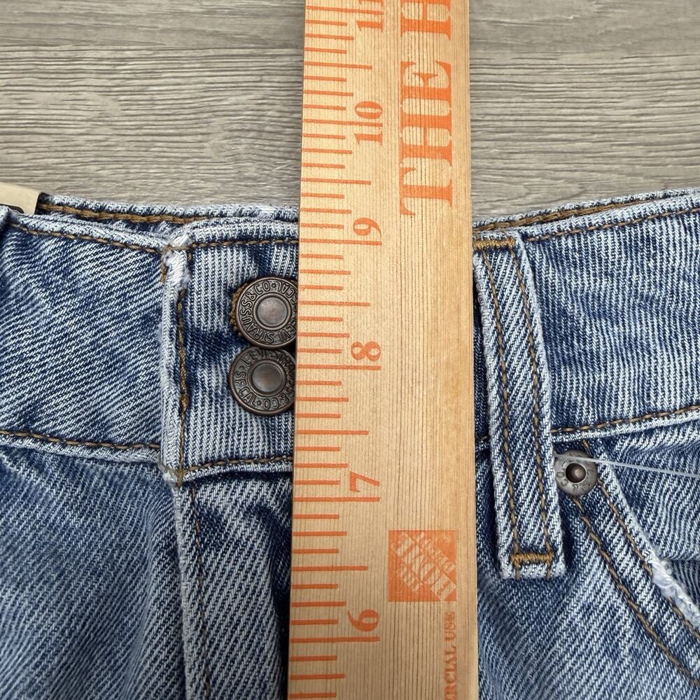 Levis Superlow Loose Jeans Womens 28x32 NWT Light Wash Distressed Wide Leg - Picture 10 of 13